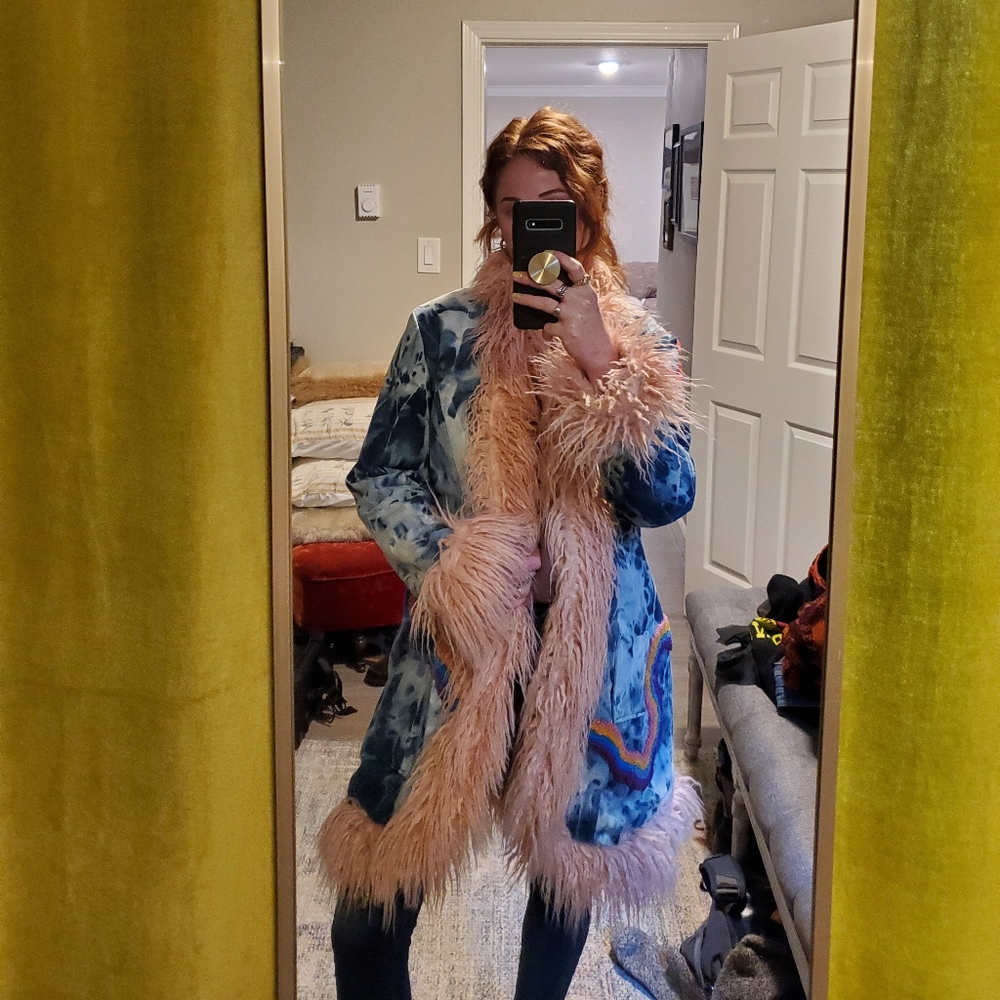Handmade Rainbow Afgan Coat